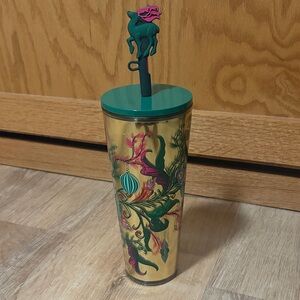 Starbucks Collectible 2024 Holiday Reindeer “Peacock” Cold Cup 24 oz